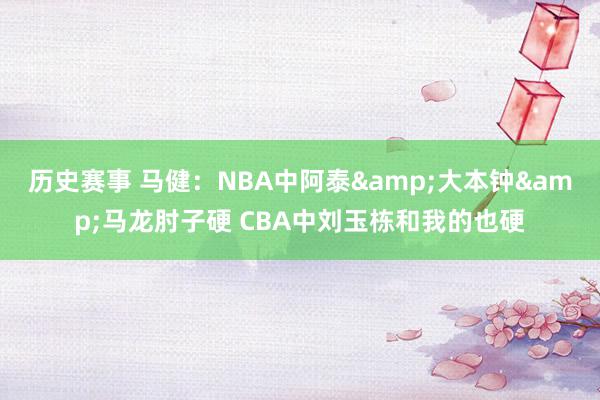 历史赛事 马健：NBA中阿泰&大本钟&马龙肘子硬 CBA中刘玉栋和我的也硬