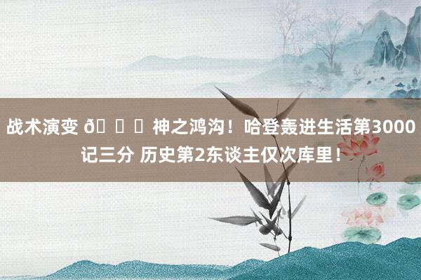 战术演变 😀神之鸿沟！哈登轰进生活第3000记三分 历史第2东谈主仅次库里！