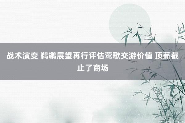 战术演变 鹈鹕展望再行评估莺歌交游价值 顶薪截止了商场