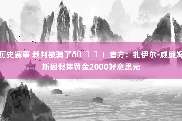 历史赛事 裁判被骗了😅！官方：扎伊尔-威廉姆斯因假摔罚金2000好意思元