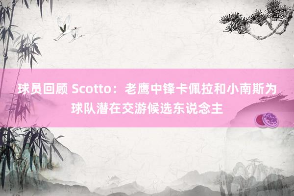 球员回顾 Scotto：老鹰中锋卡佩拉和小南斯为球队潜在交游候选东说念主